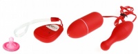 Два вибро-яйца на дистанционном управлении Toyfa (5 режимов) (Цвет: красный) Арт. toyfa-901013-9