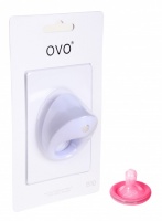 Широкое эрекционное кольцо на пенис OVO с вибрацией (Цвет: белый) Арт. ovo-b10-10