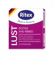 Презервативы Ritex LUST с кольцами и пупырышками (3 шт)