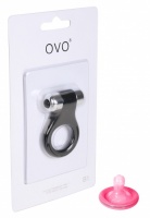 Эрекционное кольцо OVO с вибрацией (Цвет: черный)