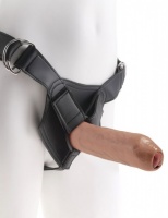 Страпон-трусики с фаллосом с подвижной крайней плотью Uncut Cock Strap-On Harness 7''