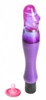 Вибратор гелевый фиолетовый Ultra 7 Penis Shaft