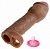 Удлиняющая пенис насадка с креплением на мошонке Perfect 2'' Extension with Ball Strap (Цвет: коричневый)
